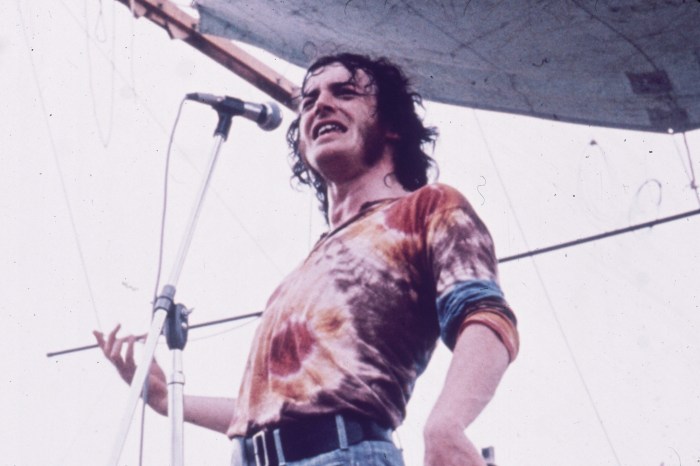 Joe Cocker performs at Woodstock Music Festival in 1969